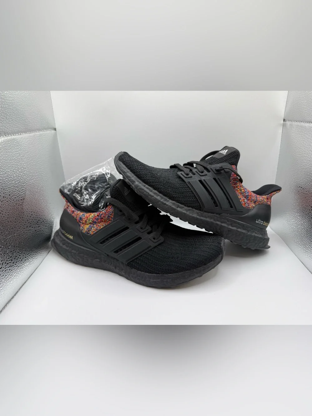 Adidas Ultraboost MiAdidas Black/Multicolor - size 6 (No Box)